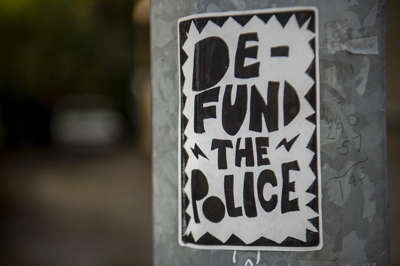 Defund the police sticker