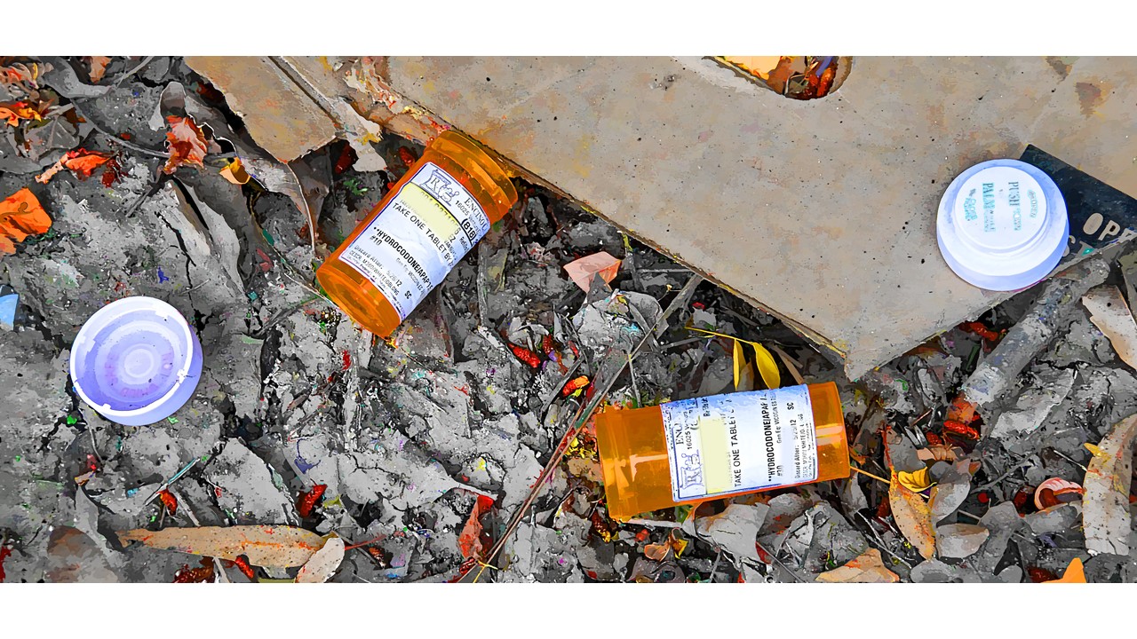 Empty pill bottles